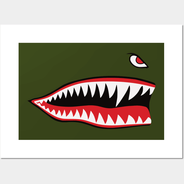 Flying Tigers Shark Nose Wall Art by Beltschazar